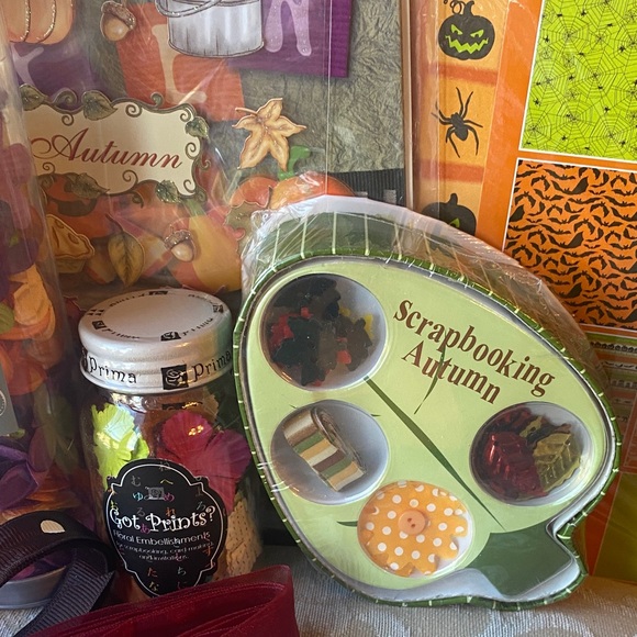 Halloween Junk Journal Scrapbooking Kit | Curated Papers, Ribbons Embellishments